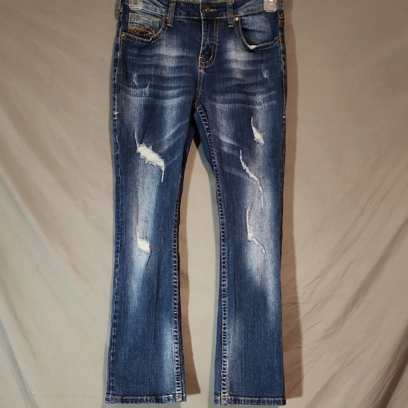 Cowgirl Tuff Dark Blue Denim Jeans - Picture 5 of 9